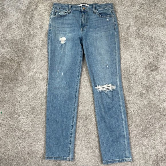 Joe’s Jeans Boyfriend Slim Ankle Size 28 (30x28) Manila Wash Ripped Distressed - Picture 2 of 16